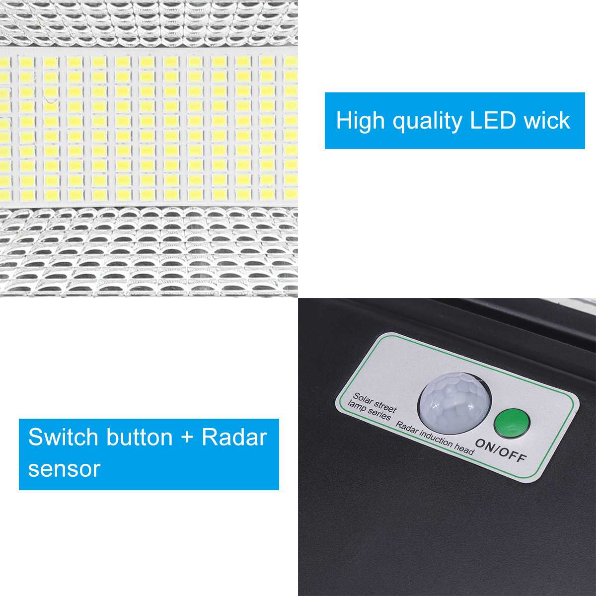 LED Solar Light Outdoor Solar Lamp Radar PIR Motion Sensor Remote Control Lamp Garden Solar Street Light 300W/600W/900W/1200W