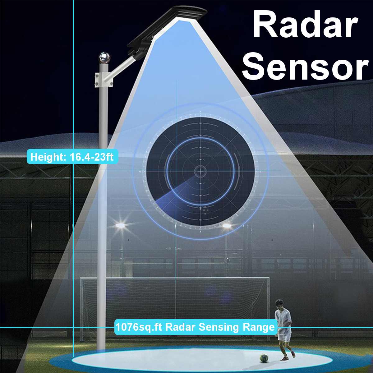 Solar Street Light PIR Sensor Light Control for Garden Yard Road Wall Lamps 120W 21000 Lumen 90 LED Outdoor Security Lighting