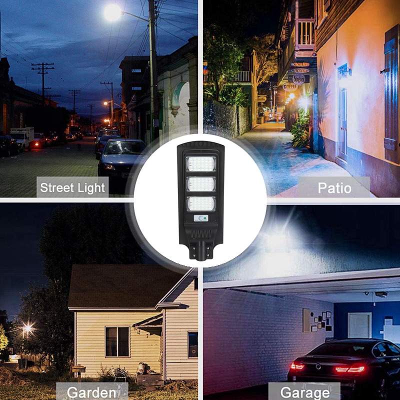 Solar Street Light PIR Sensor Light Control for Garden Yard Road Wall Lamps 120W 21000 Lumen 90 LED Outdoor Security Lighting