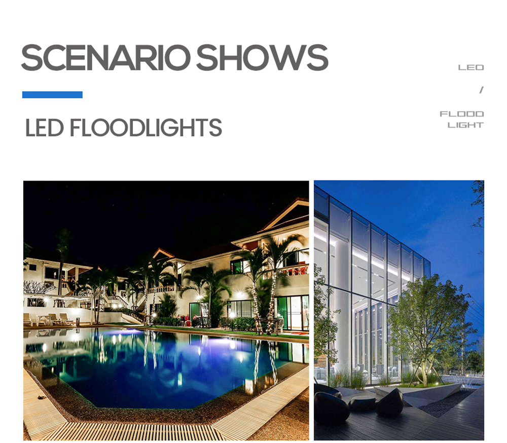 Led FloodLight AC 220V Outdoor Spotlight IP65 Waterproof 50W 100W 200W 300W yard garden workshop outside lamp industrial light