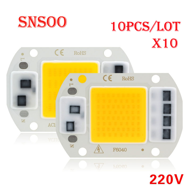 220V LED50W COB Chip NO Need Driver Lamp Beads for flood light spotlight lampada DIY Lighting