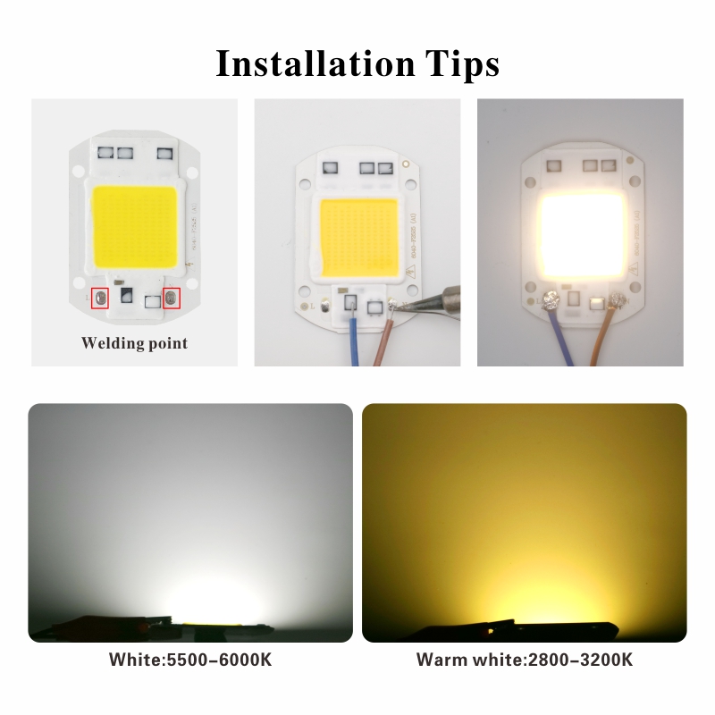 220V LED50W COB Chip NO Need Driver Lamp Beads for flood light spotlight lampada DIY Lighting