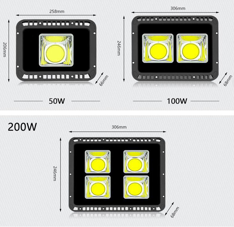 Ultra Bright LED Floodlight COB 100W 150W 200W 250W 300W 400W 500W 600W LED Flood Lights RGB Warm Cold White Flood Lighting