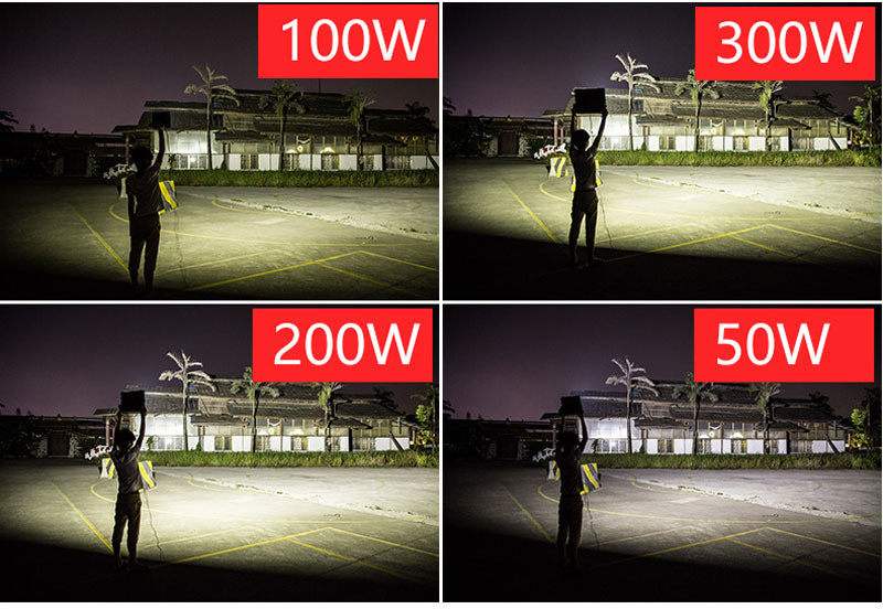 4PCS LED Floodlight COB 200W 300W 400W 500W Reflector Flood Light Spotlight AC 85-265V Waterproof Outdoor Wall Lamp Projectors