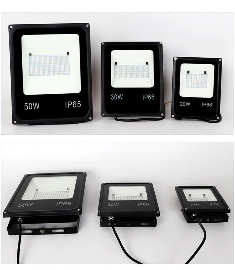 10PCS 20W 30W 50W RGB Led Flood Light Waterproof Luminaire Projector Outdoor Lamp Color Changeable Spotlight With Remote Control