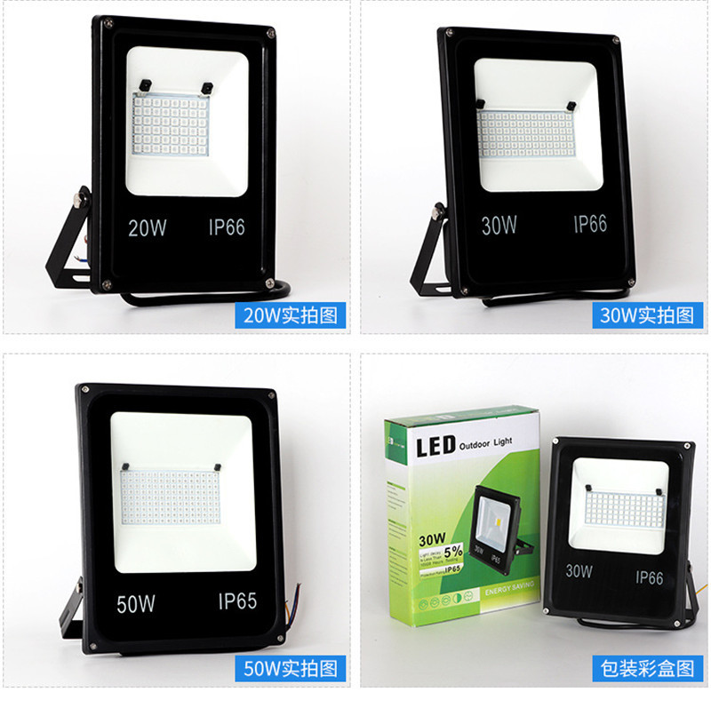 10PCS 20W 30W 50W RGB Led Flood Light Waterproof Luminaire Projector Outdoor Lamp Color Changeable Spotlight With Remote Control