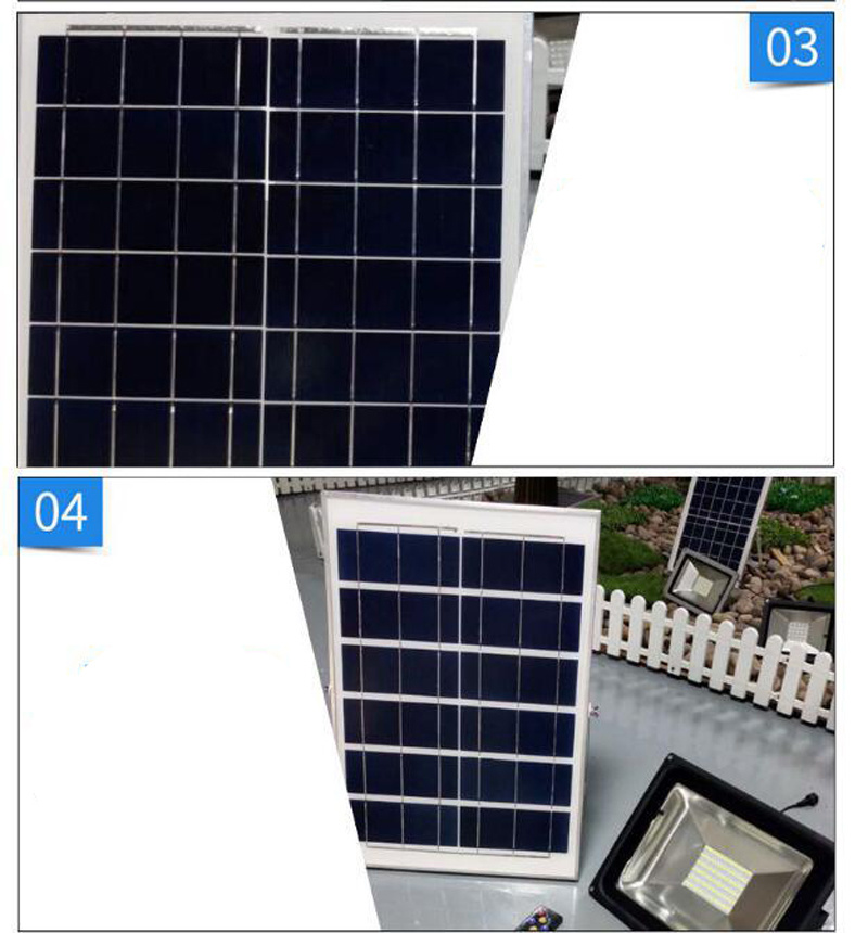 2PCS 10W 20W 30W 50W 100W Solar LED Floodlight Cool White Remote Control Garden Street Flood Light Lamp Outdoor Wall Lighting