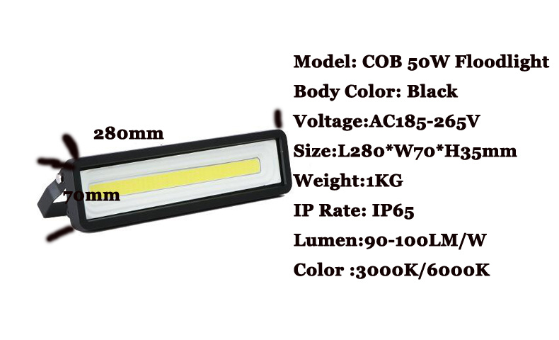 6PCS SMD 50W Lamp ip65 AC220V LED Reflector COB Exterior Flood Light Outdoor landscape garden Tuinverlichting Floodlight