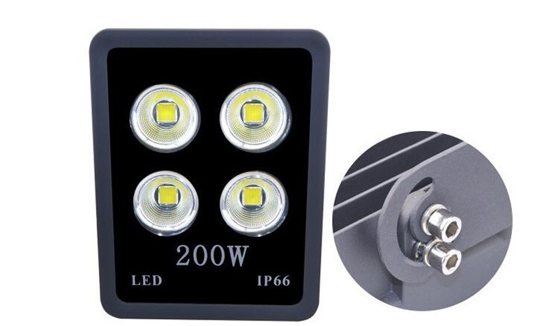 2pcs/lot COB Chip Foco Led Exterior Floodlight 200W AC220v 230V 110V Led Flood Light Outdoor Lamp The Shell Floodlight Aluminum