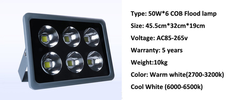COB Outdoor Lighting LED Colored Floodlight Spotlight Flood Lights 100W 200W 300W 400W 500W 600W RGB Cold White Garden Light