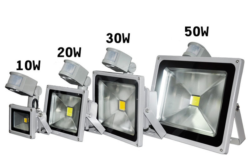 10pc/lot PIR Infrared Motion Sensor Led Floodlight 110-265V 10W 20W 30W 50W Waterproof IP65 For Garden Spotlight Outdoor Light
