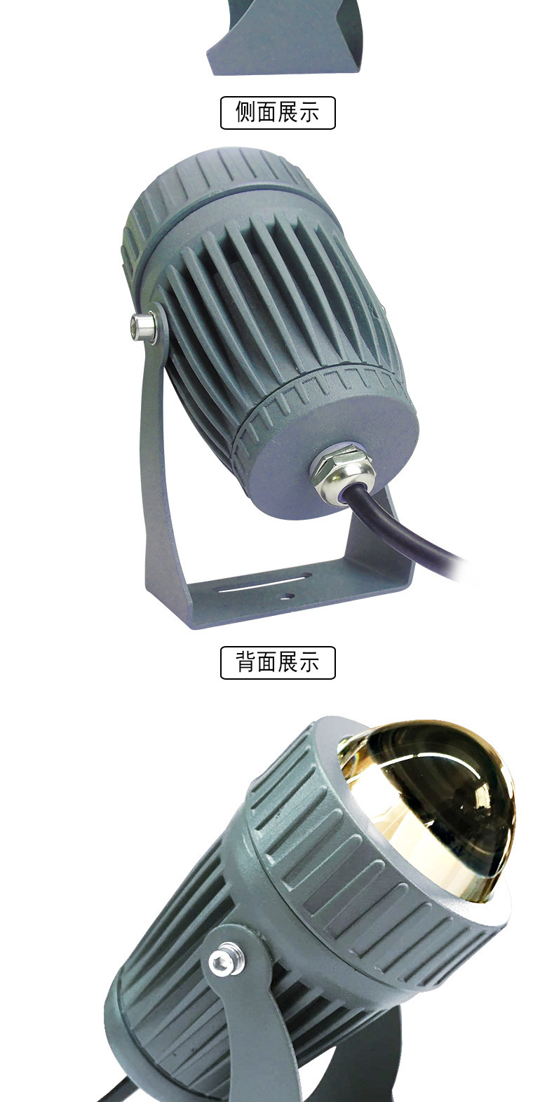 5pcs Led Column Spotlights 10W Linear Light Projector IP66 Waterproof AC85-265V DC12V Reflector Lamp Roof Lighting Street Light