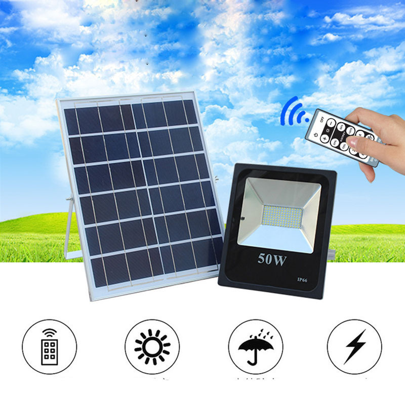 6PCS 10W 20W 30W 50W solar powered Flood Lamp solar working lamp garden LED floodlight sensor remote control led spotlight