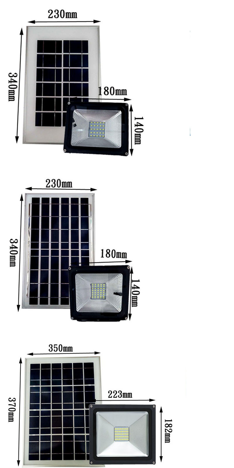 5PCS 10W 20W 30W 50W Solar LED Floodlight Cool White Remote Control Outdoor Garden Yard Street Path Landscape Seucrity Lamp