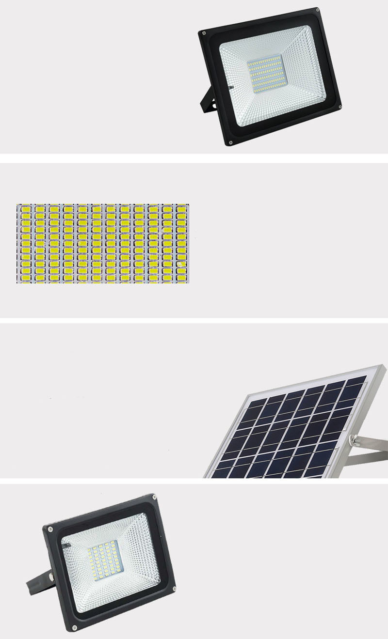 5PCS 10W 20W 30W 50W Solar LED Floodlight Cool White Remote Control Outdoor Garden Yard Street Path Landscape Seucrity Lamp