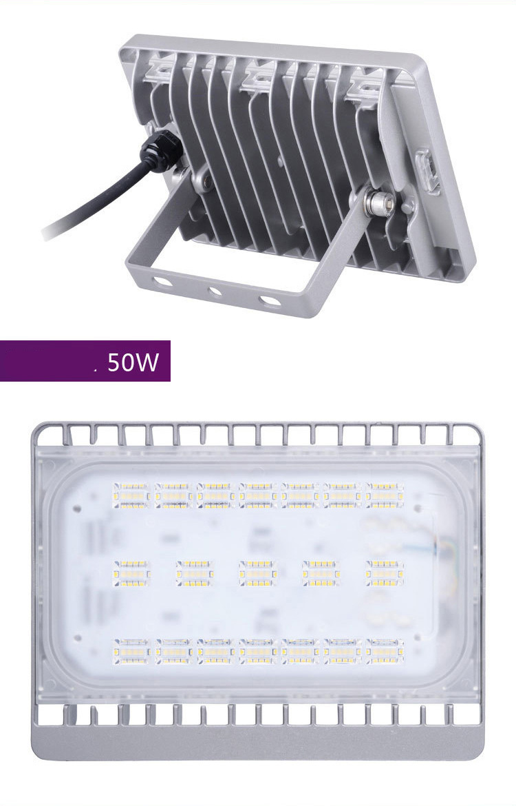 10pcs/lot 30W 50W 70W 100W AC85-265V LED Floodlight Ultra Thin LED Flood Light Spotlight Floodlights Reflector Outdoor 220V IP66