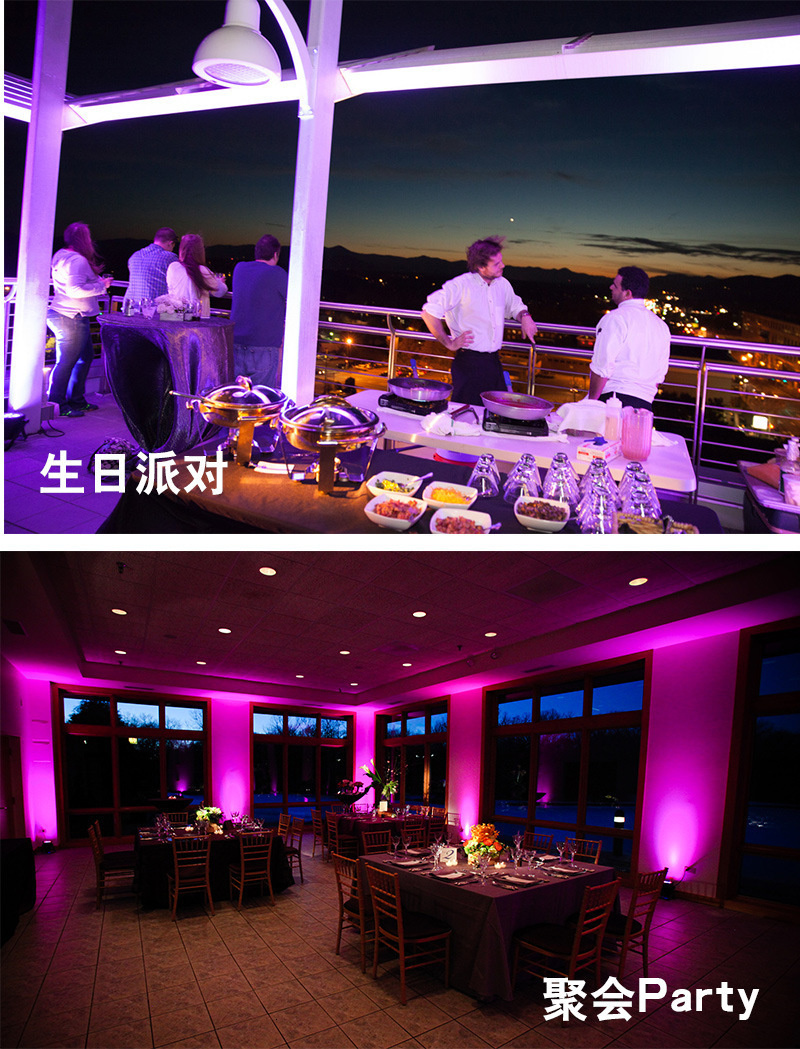 5PCS RGBW LED Floodlight 30W Bluetooth APP Group Control Smart Flood Light IP66 Waterproof Garden Color Changing Spotlight