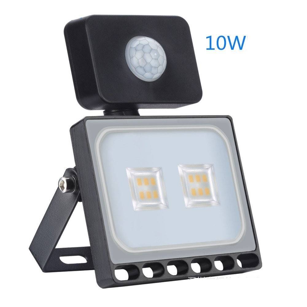 10W 30W 50W 100W LED Flood Light With Motion Sensor Waterproof AC 220V PIR LED Floodlight Outdoor Projector Lamp Spotlight