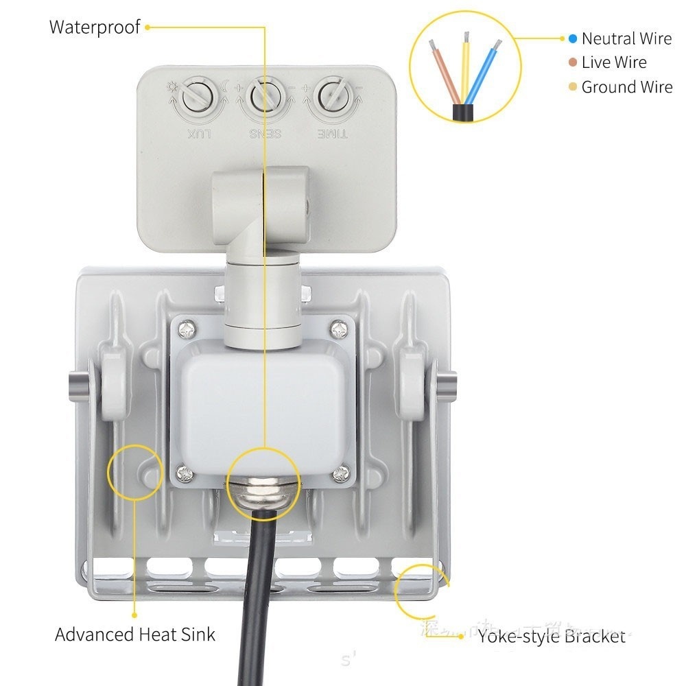 10W 30W 50W 100W LED Flood Light With Motion Sensor Waterproof AC 220V PIR LED Floodlight Outdoor Projector Lamp Spotlight