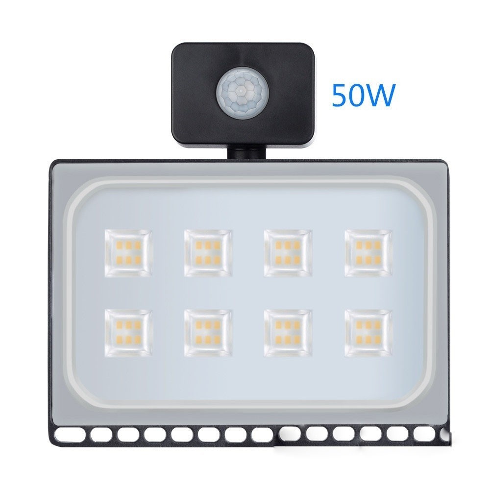 10W 30W 50W 100W LED Flood Light With Motion Sensor Waterproof AC 220V PIR LED Floodlight Outdoor Projector Lamp Spotlight
