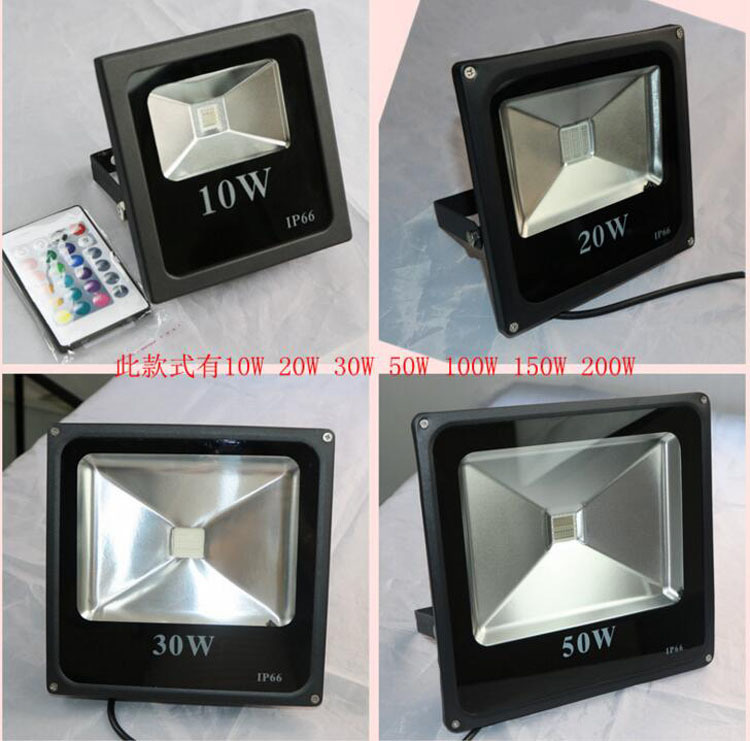 20pcs/lot 10W 20W 30W 50W RGB Flood Light Remote Control AC85-265V Outdoor Reflector Proyector LED Exterior