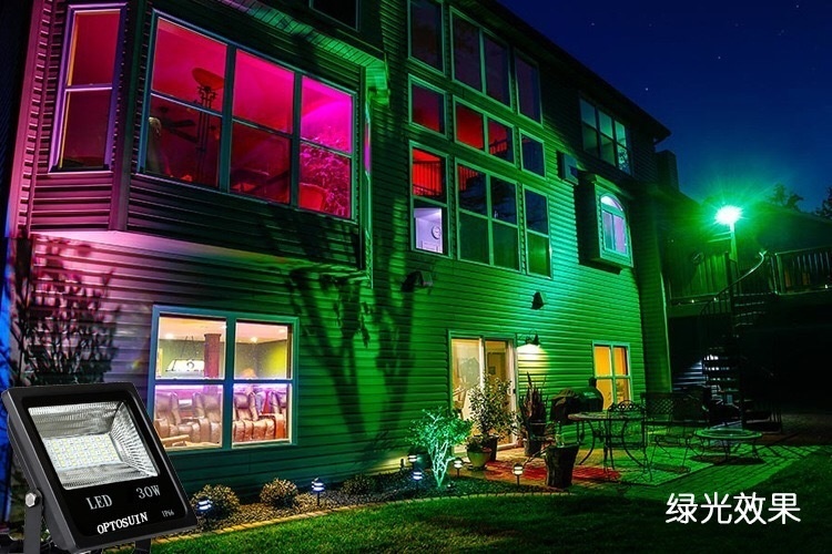 6pcs /lot Led Flood Lamp 30W Smart Bluetooth App Control Rgbw 16 Colorful Changable Dimming Waterproof Ip66 Outdoor Lighting