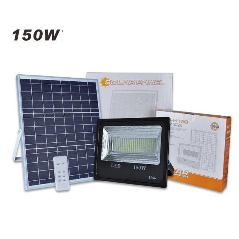 4PCS 150W Solar Flood Light Double ColorSolar Power LED Flood Light Garden Path Street Spotlight Waterproof Lamp Remote Control