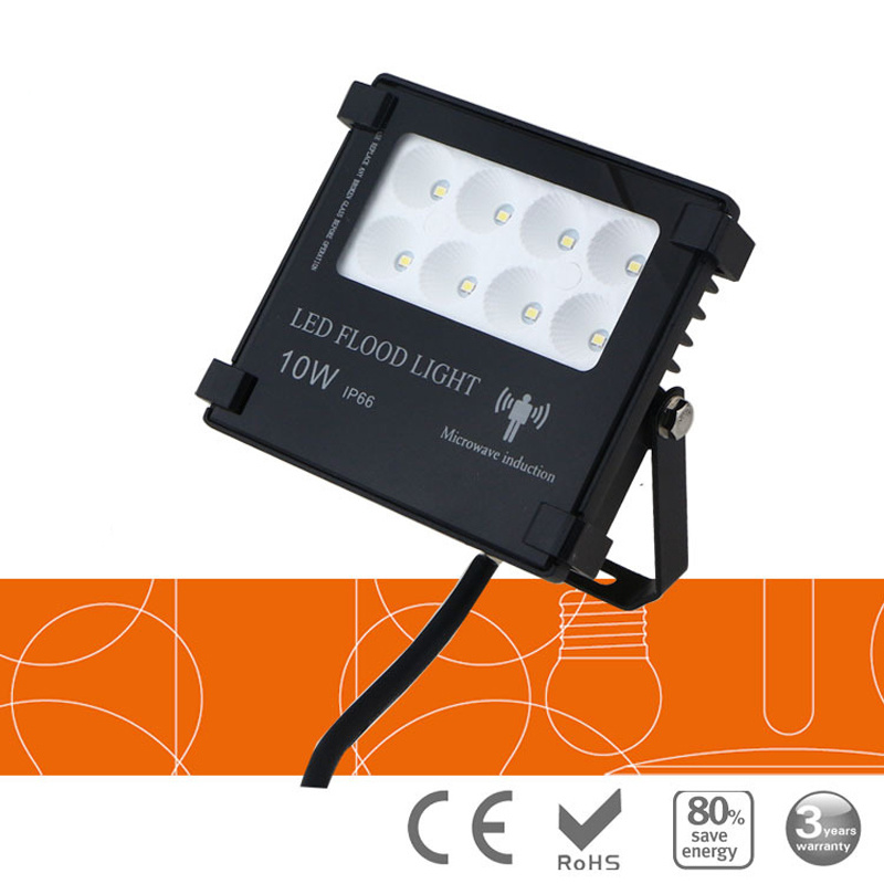 5pcs/lot Untrathin LED Flood Light 220v 10W 20W 30W 50W 100W Microwave Radar Induction Motion Sensor Spotlight Outdoor Lighting