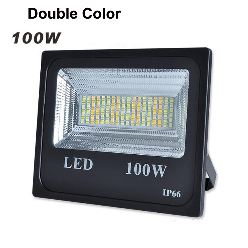 5PC/lot 100W Solar Flood Light Double Color Solar Powered LED Flood Light Spot Light Solar LED Light Outdoor Remote Control