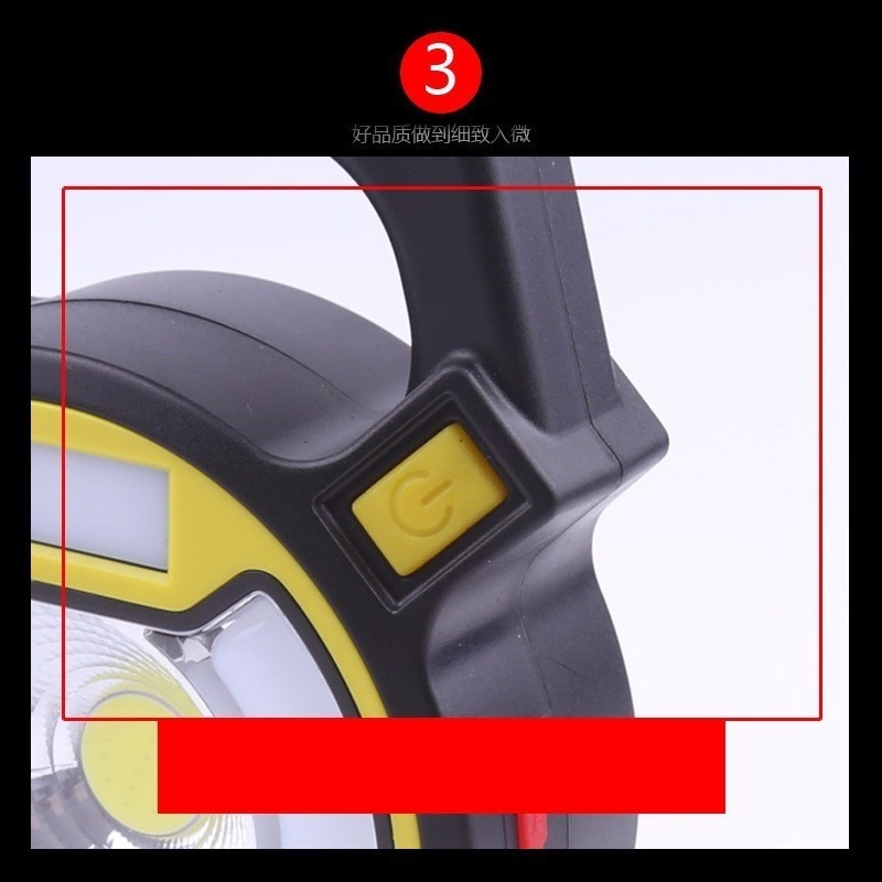 10PCS 15W USB Charging Portable Floodlight COB Rechargeable Work Light Outdoor Portable Searchlight Emergency Light USB Cable