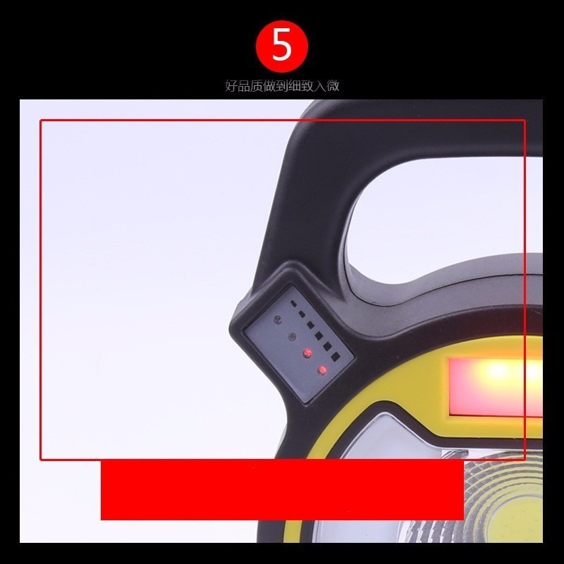 10PCS 15W USB Charging Portable Floodlight COB Rechargeable Work Light Outdoor Portable Searchlight Emergency Light USB Cable