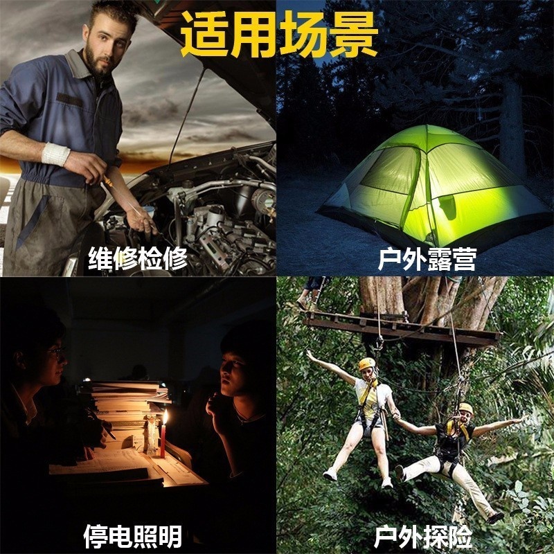 10PCS 15W USB Charging Portable Floodlight COB Rechargeable Work Light Outdoor Portable Searchlight Emergency Light USB Cable