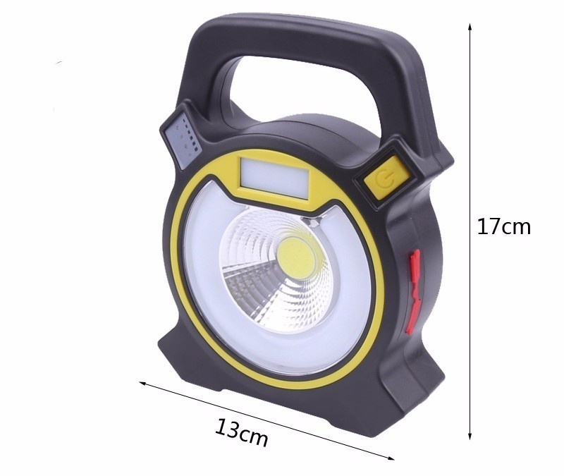 10PCS 15W USB Charging Portable Floodlight COB Rechargeable Work Light Outdoor Portable Searchlight Emergency Light USB Cable
