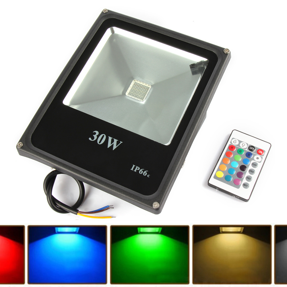 Outdoor Lighting Led Spotlight 10W 20W 30W 50W Rgb Led Floodlight Waterproof Ip65 Reflector Led Streetlight Flood Lamp