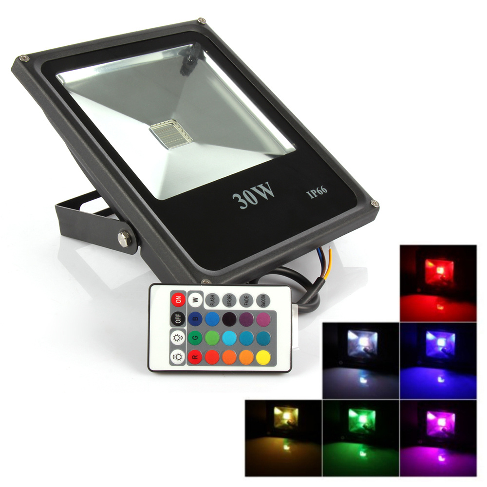 Outdoor Lighting Led Spotlight 10W 20W 30W 50W Rgb Led Floodlight Waterproof Ip65 Reflector Led Streetlight Flood Lamp