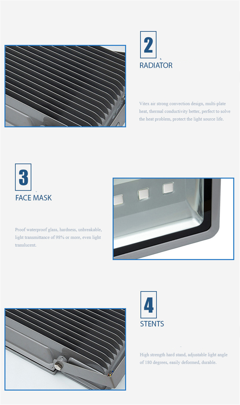 5PCS 200W Led Spotlight RGB Flood Light Color Changing Waterproof Floodlight Garden Outdoor Lamp RGB LED Tunnel Light