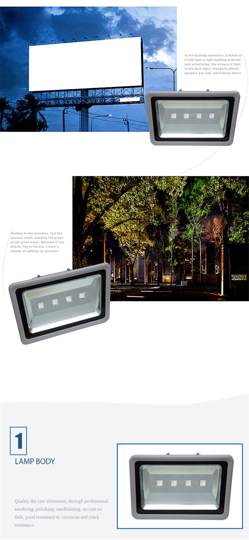 5PCS 200W Led Spotlight RGB Flood Light Color Changing Waterproof Floodlight Garden Outdoor Lamp RGB LED Tunnel Light