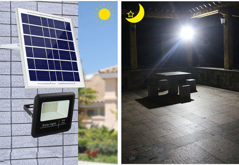 6PCS Solar LED Flood Lamp Spotlight 25W 40W 60W Remote Light Control Floodlight Solar powered Street Lamp Waterproof IP67