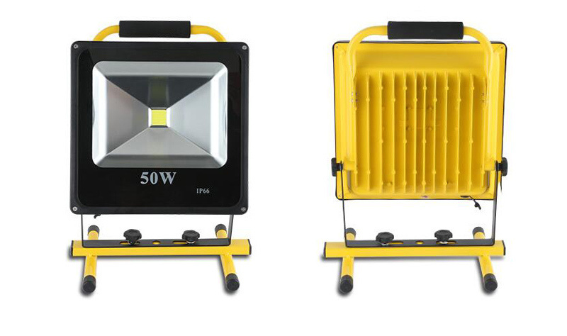 10pcs/lot Ultrathin 10W 20W 30W 50W LED Outdoor Flood Light Rechargeable Aluminum Flood Light Portable LED FloodLight +Charger