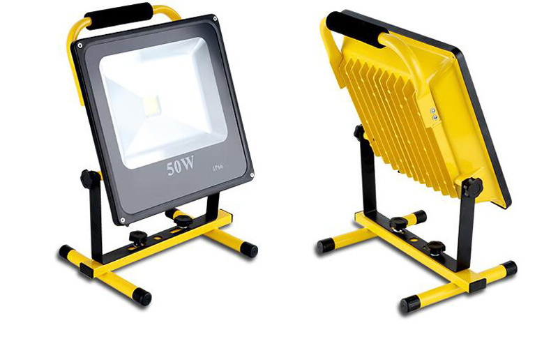 10pcs/lot Ultrathin 10W 20W 30W 50W LED Outdoor Flood Light Rechargeable Aluminum Flood Light Portable LED FloodLight +Charger
