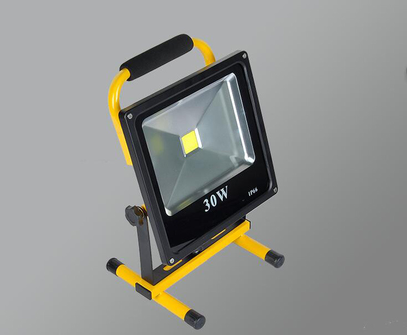 10pcs/lot Ultrathin 10W 20W 30W 50W LED Outdoor Flood Light Rechargeable Aluminum Flood Light Portable LED FloodLight +Charger