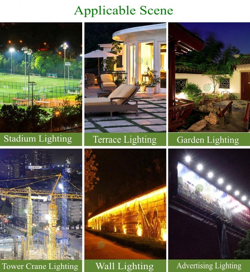 2pcs Led Flood Light 50W 100W 200W 300W 400W 500W Floodlight Ip65 Waterproof Led Spotlight Refletor Led Outdoor Lighting Gargden