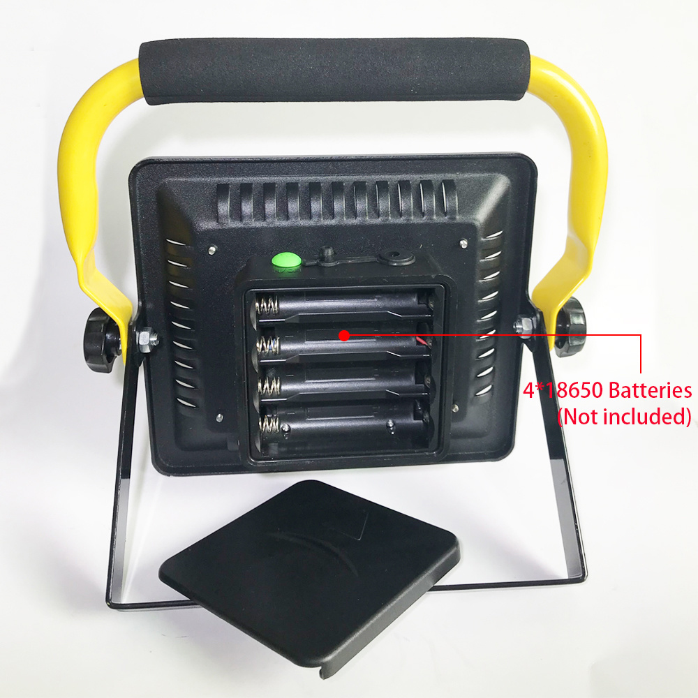 50W 3 Colors Portable LED Floodlight Work Light Rechargeable Battery Powered COB LED Flood Light Spot Camping Emergency Lamp