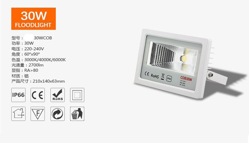 5pcs/lot COB Flood lamp 30W 50W 100W Warm White Cool White ac85-265v LED Floodlight Outdoor Lighting Wall Garden spot light