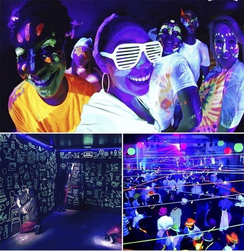 10pcs 10W 20W 30W 50W UV LED Black Light Floodlight PIR Sensor IP66 Ultra-Violet Flood Light Stage Light for Halloween Party