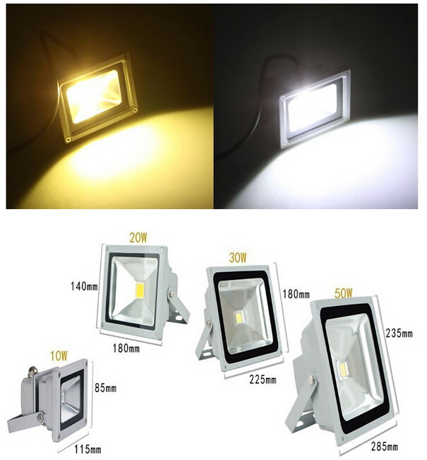 50pcs DC12V 10W LED Floodlight Outdoor Lighting Landscape LED 12v Flood Light Wash Flood Flash Lamp Warm White Cold White