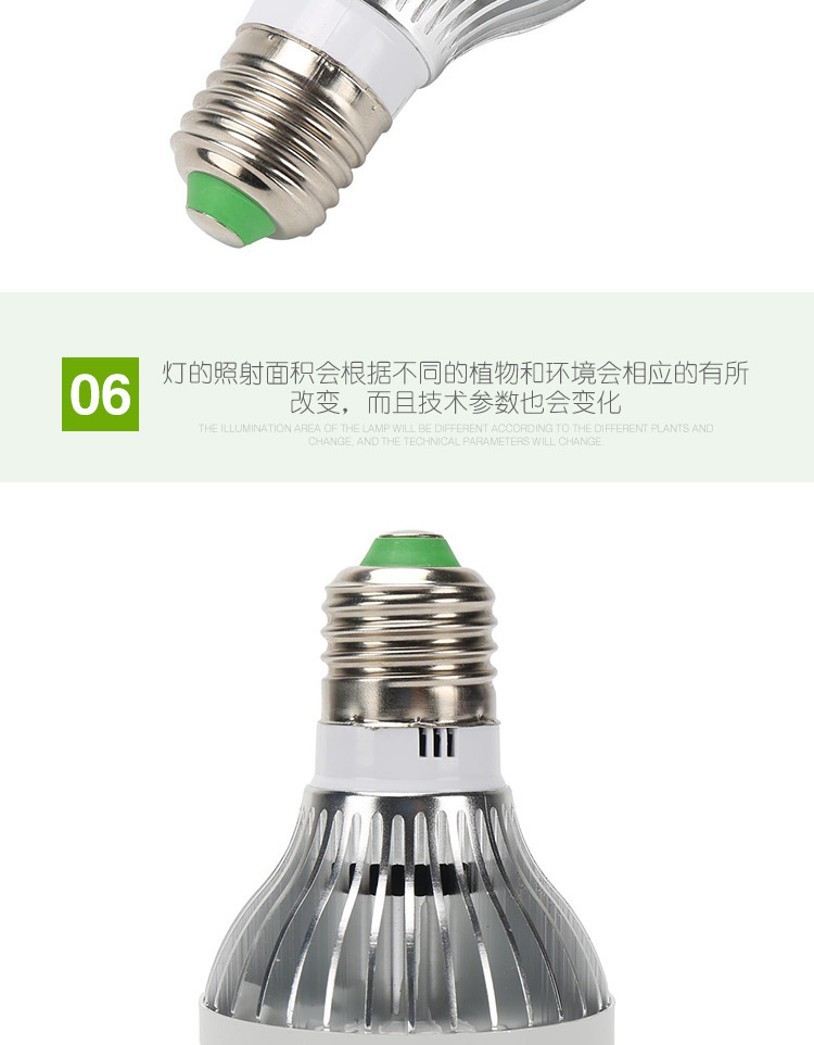 10PCS 12W E27 E14 GU10 Led Grow Light Full Spectrum Red Blue UV IR Led Growing Lamp for Hydroponics Flowers Plants Vegetables