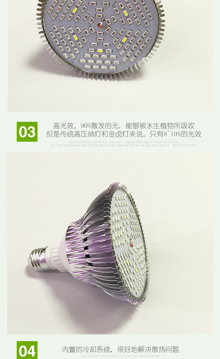 6PCS Full Spectrum LED Grow Light E27 AC85-265V Lampada 45W UV IR 120LEDS Led Growing Lamp For Hydroponics Flowers Plants