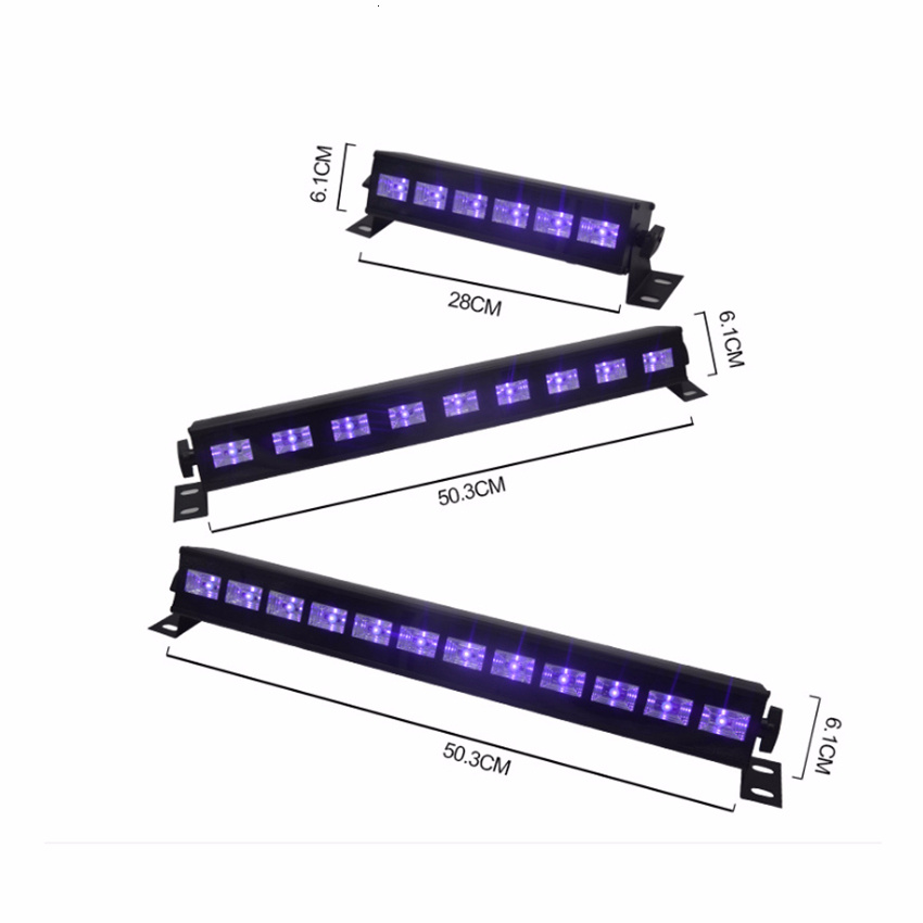 6PCS 6leds 9leds 12leds Disco UV Bar Lights Party Dj Lamp UV Color LED Wall Washer Lights For Christmas Laser Projector Stage