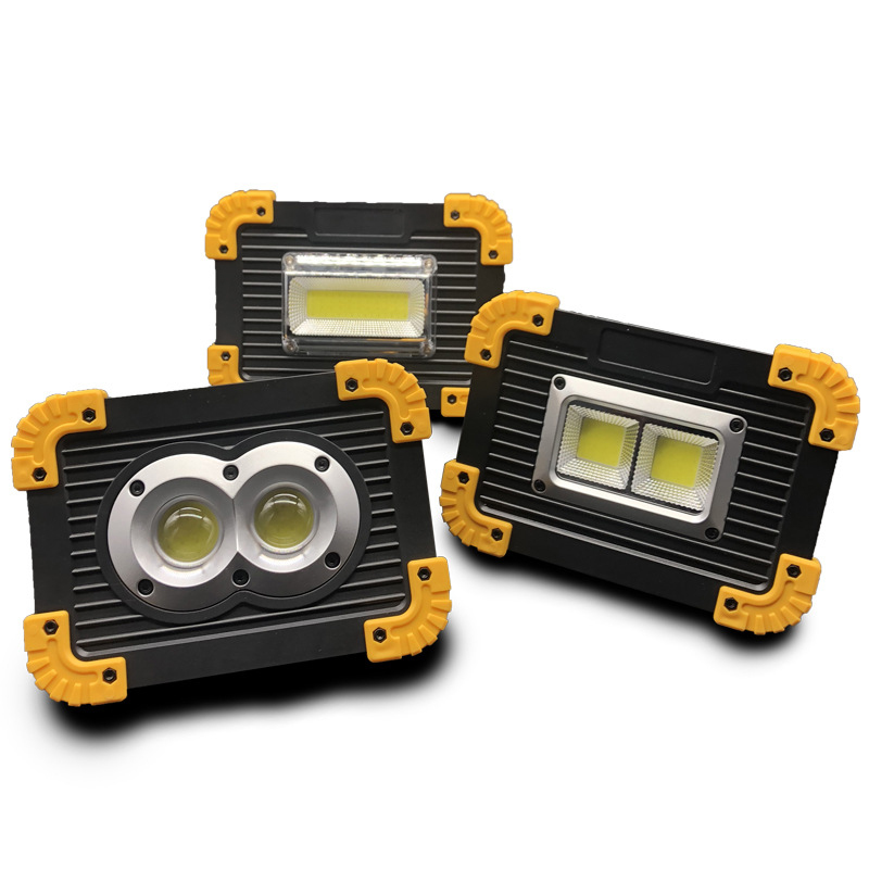 5pcs 20W COB LED Floodlight Rechargeable Work Light Emergency lamp Torch Camping Tent Lantern USB Charging Portable Searchlight